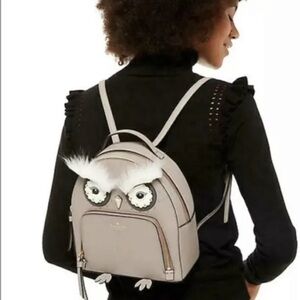 NWOT Kate Spade Star Bright Owl Tomi Cityscape Grey backpack bag